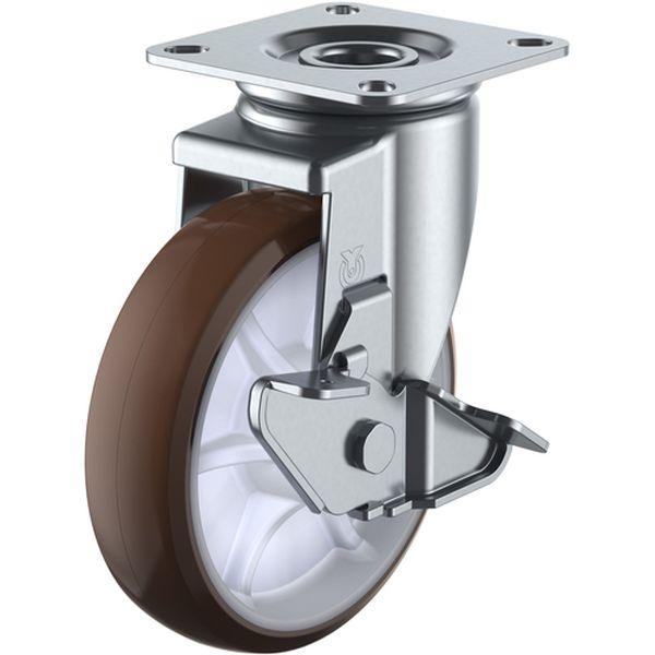 【メーカー在庫あり】 SUS-BRUJ2-150S プレート式 自在 ステンレスキャスター ウレタン...