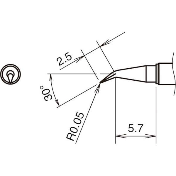 【メーカー在庫あり】 T38-02JS T3802JS  白光(株) 白光 こて先JS型 400℃ ...