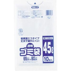 【メーカー在庫あり】 U-45 ワタナベ工業(株) ワタナベ 透明ゴミ袋（再生原料タイプ）45L HD｜hirochi2