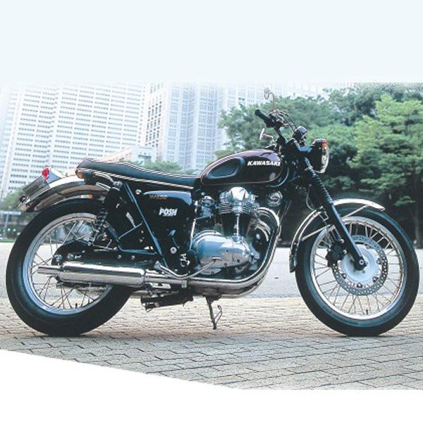 040050-10 ポッシュ POSH スリップオンマフラー キャブトン 08年以前 W650 スチ...