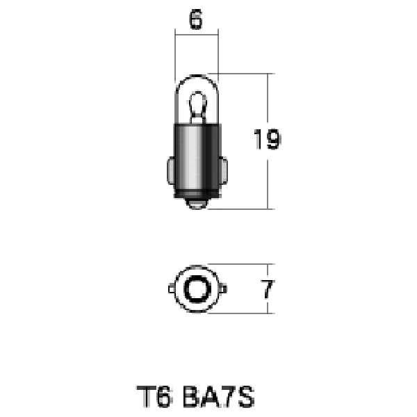 1P7614RE M&amp;H マツシマ 口金シングル球 12V2W メーター/ポジション球 (レッド) ...