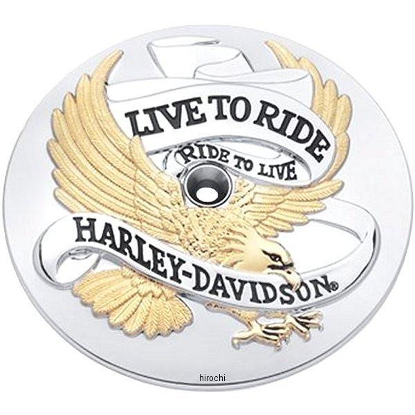 29328-99 ハーレー純正 エアクリーナートリム Live to Ride ゴールド 00年-1...