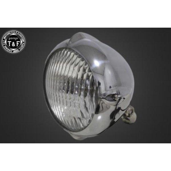 4021170 ガレージT&amp;F 5.75in ビンテージヘッドライト(ポリッシュ)クラシックレンズ(...