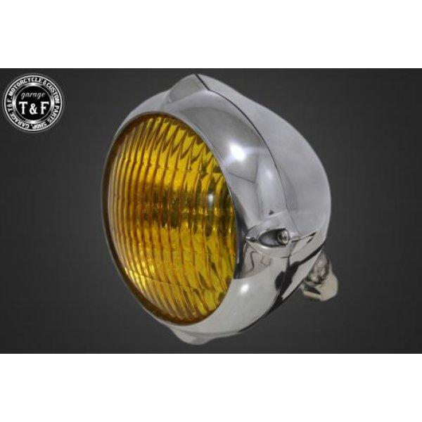 4021192 ガレージT&amp;F 5.75in ビンテージヘッドライト(ポリッシュ)クラシックレンズ(...