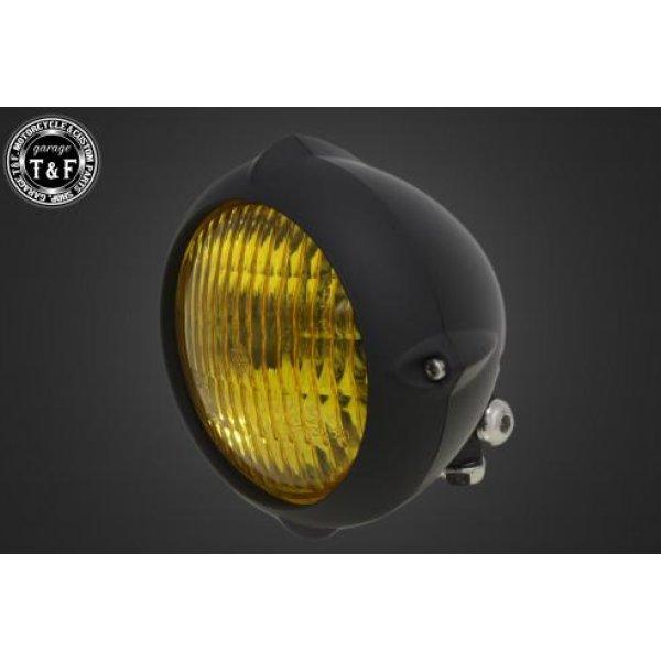 4021566 ガレージT&amp;F 4.5in ビンテージヘッドライト(マットブラック)クラシックレンズ...