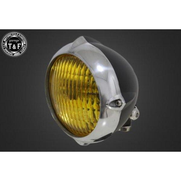 4021610 ガレージT&amp;F 4.5in ビンテージライト(ポリッシュ/マット黒)クラシックレンズ...