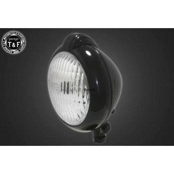 4022127 ガレージT&amp;F 4.5in ユニティタイプヘッドライト(ブラック)クリアーレンズ+ス...