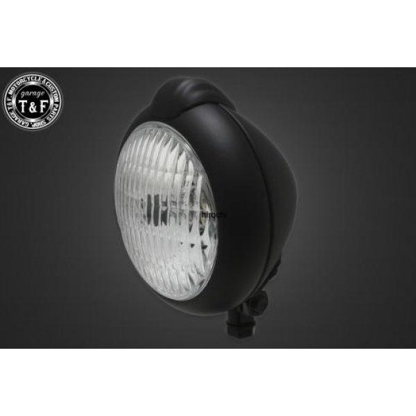 4022169 ガレージT&amp;F 4.5in ユニティタイプヘッドライト(マットブラック)クリアーレン...