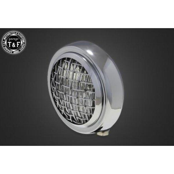 4024088 ガレージT&amp;F 4.5in グリルヘッドライト(メッキ)クリアーレンズ+ステーH マ...