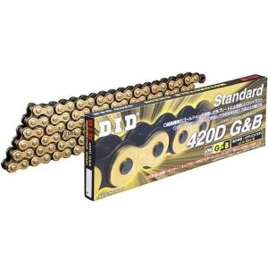 DID 420D-100L RJ G&B DID 大同工業 チェーン 420D スタンダード シリーズ ゴールド/黒  クリップ SP店