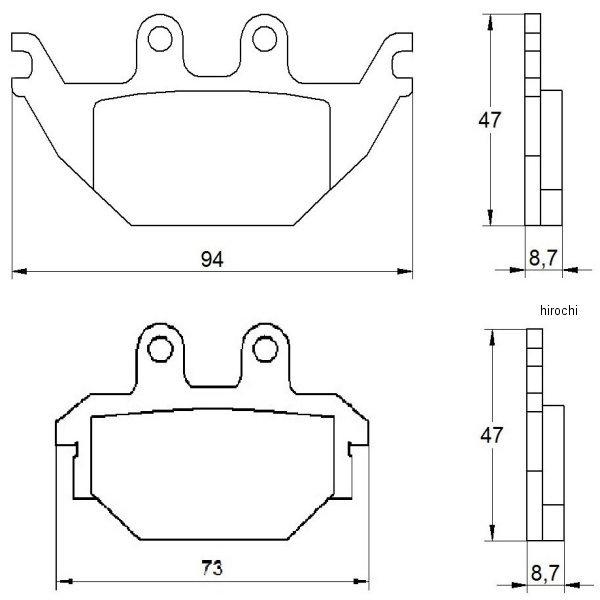 403-AGPA173-OR アコサット ACCOSSATO ブレーキパッド オーガニック 14年-...