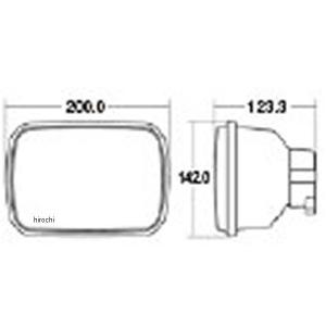 FH06 スタンレー STANLEY ヘッドライト マルチリフレクター 142mm×200mm 角型 H4U 12V60/55W 1個入り 青 SP店