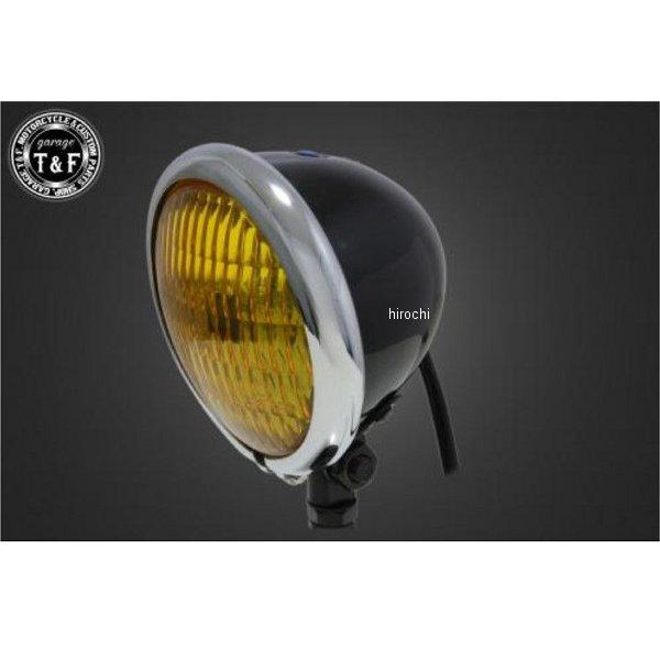6080233 ガレージT＆F 4.5インチベーツライト メッキ/ブラック/イエローレンズ+ステーH...