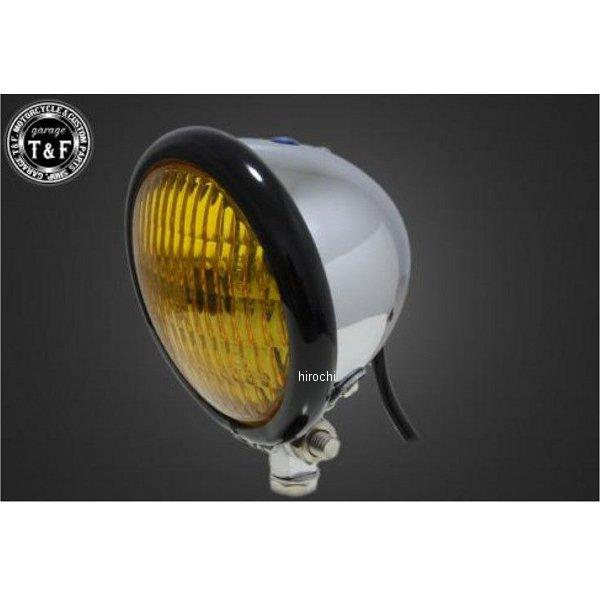 6080293 ガレージT＆F 4.5インチベーツライト ブラック/メッキ/イエローレンズ+ステーH...