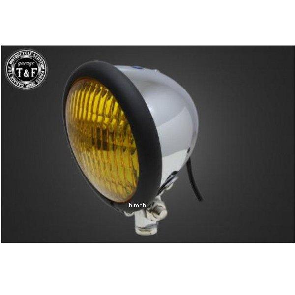6080333 ガレージT＆F 4.5インチベーツライト マットブラック/メッキ/イエローレンズ+ス...