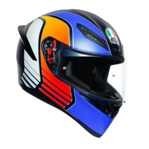 028192IY008-S エージーブイ AGV フルフェイスヘルメット K1 MULTI パワーマットダークブルー/オレンジ/白 Sサイズ SP店