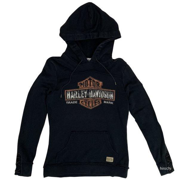 99100-17VW/000L ハーレー純正 新品 B&amp;Sプルオーバーパーカー 黒 レディース Lサ...