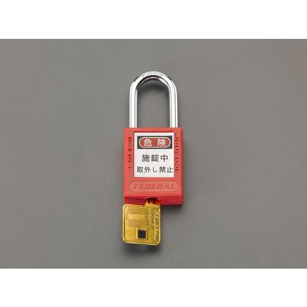 【メーカー在庫あり】 EA983TB-31 エスコ ESCO 38mm 南京錠(ロックアウト用/赤)...