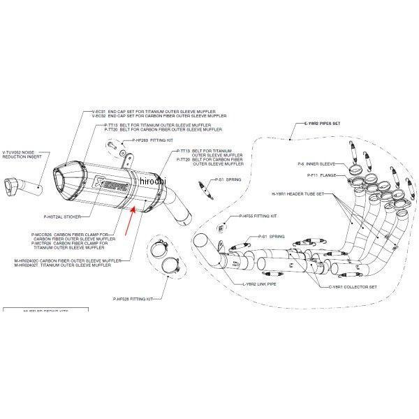 M-HR02402C アクラポビッチ AKRAPOVIC リペアサイレンサー R-TYPE E1仕様...