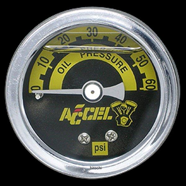 【メーカー在庫あり】 7121A アクセル ACCEL 60PSIオイルプレッシャーゲージ ポリッシ...