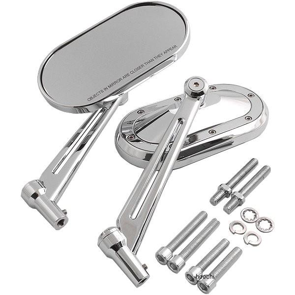 0640-1089 クリアキン Kuryakyn ミラー ヘビーインダストリー クローム (左右ペア...