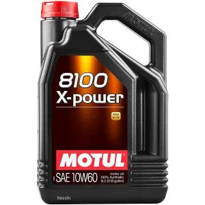 106144 モチュール MOTUL 8100 X-power 100%化学合成 4スト 4輪用エンジンオイル 10W-60 5リットル JP店｜hirochi