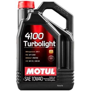 107720 モチュール MOTUL 4100 TURBOLIGHT 化学合成 4スト 4輪用エンジンオイル 10W-40 4リットル JP店｜hirochi