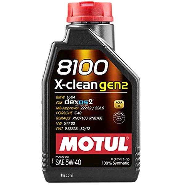 109896 モチュール MOTUL 8100 X-clean GEN2 100%化学合成 4スト ...
