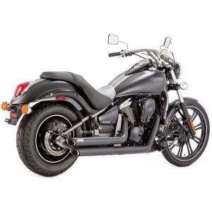 1811-2469 バンス＆ハインズ VANCE & HINES フルエキゾースト スラッシュカット ツインスラッシュ 06年-14年 バルカン 黒 JP店｜hirochi