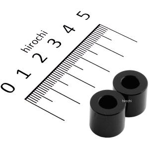 201443-12 ポッシュ アルミスペーサー 汎用 M6&1/4インチ用 黒 T=12 2個 JP店