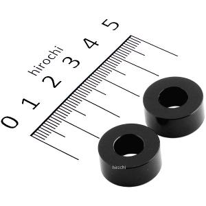 201444-08 ポッシュ アルミスペーサー 汎用 M8&5/16インチ用 黒 T=8 2個 JP店