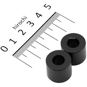 201444-15 ポッシュ アルミスペーサー 汎用 M8&5/16インチ用 黒 T=15 2個 JP店