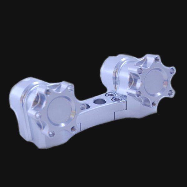 【メーカー在庫あり】 205032 シフトアップ ビレットハンドルブラケット＆ノブセット メッキ/メ...