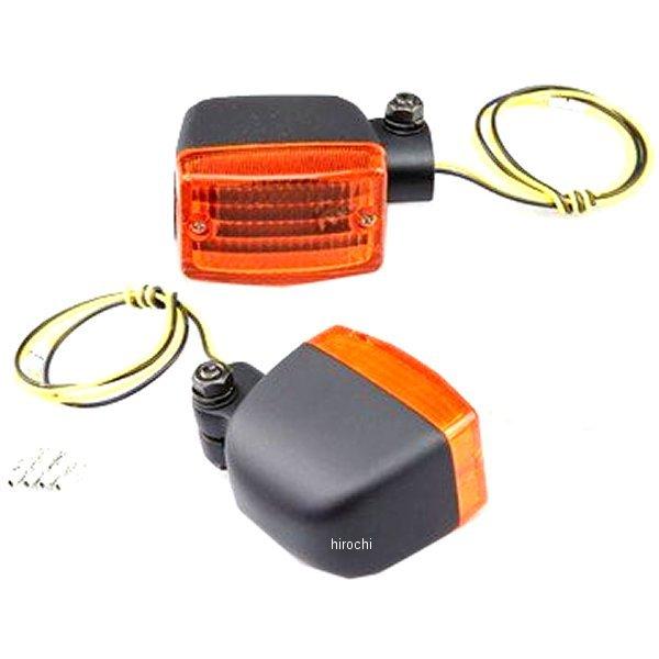 219-5189 キジマ ウインカーランプ #470 角 アースコード付 ブラック/アンバー 2個S...