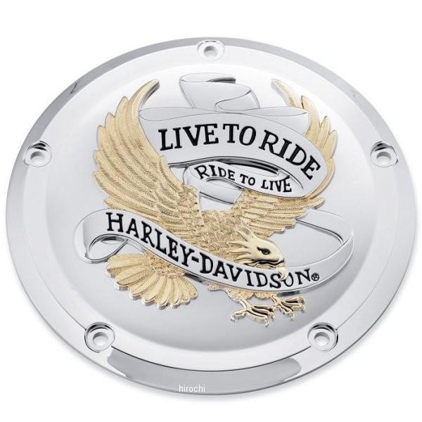25700472 ハーレー純正 ダービーカバー Live to Ride ゴールド 16年以降 ツー...