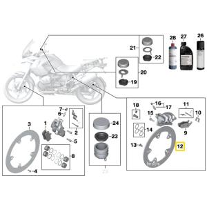 34118526566 BMW純正 ブレーキ ディスク、リベット止め付き JP店
