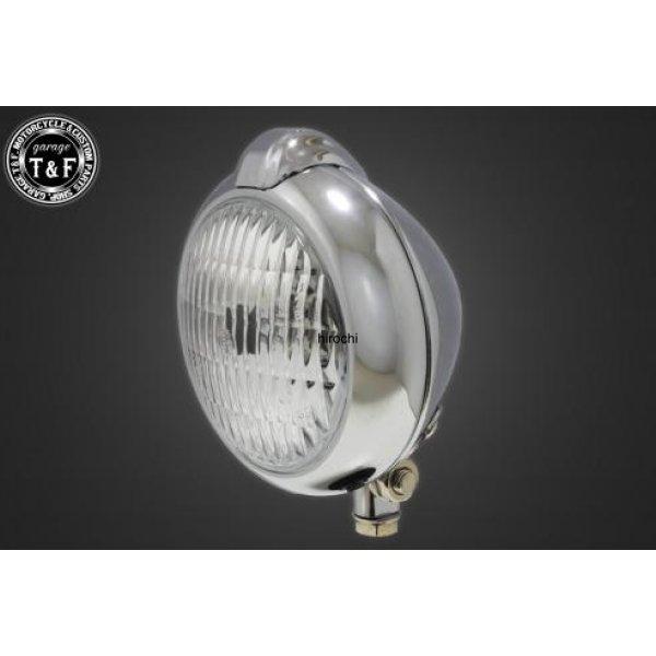 4022094 ガレージT&amp;F 4.5in ユニティタイプヘッドライト メッキ/クリアーレンズ+ステ...