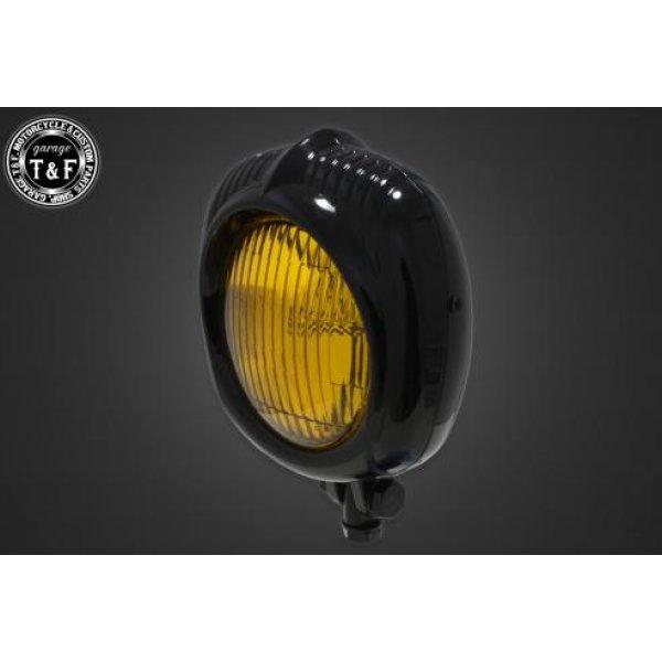 4022948 ガレージT&amp;F エレクトロライン54レプリカヘッドライト(ブラック)イエローレンズ+...