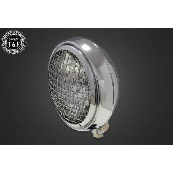 4023582 ガレージT&amp;F 5.75in グリルヘッドライト(メッキ)クリアーレンズ+ステーH ...