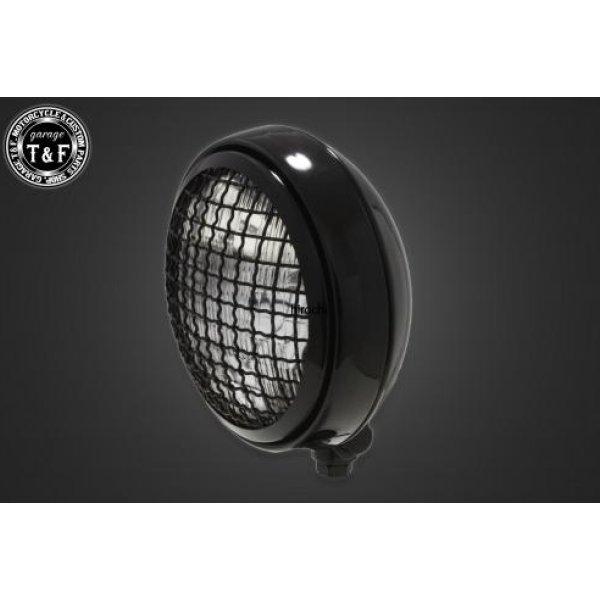 4023626 ガレージT&amp;F 5.75in グリルヘッドライト(ブラック)クリアーレンズ+ステーH...