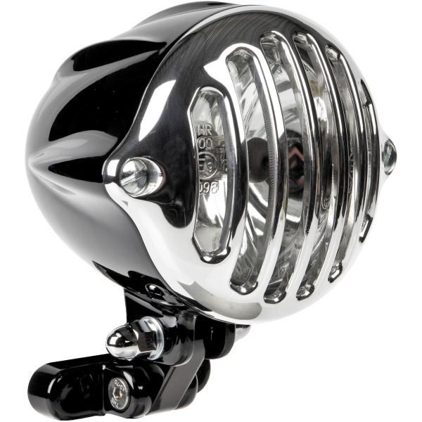 THU-42-99-710 サンダーバイク ヘッドライト 4インチ Alcatraz 黒/ポリッシュ...