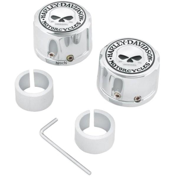 43163-08A ハーレー純正 フロントアクスルナットカバー スカル クローム JP店