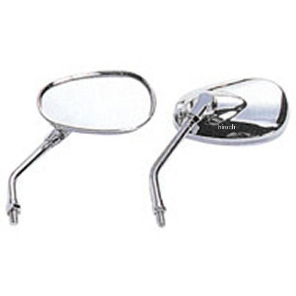 【メーカー在庫あり】 MR-204R NTB ミラー 楕円型 メッキ 10mm逆ネジ 右側 JP店