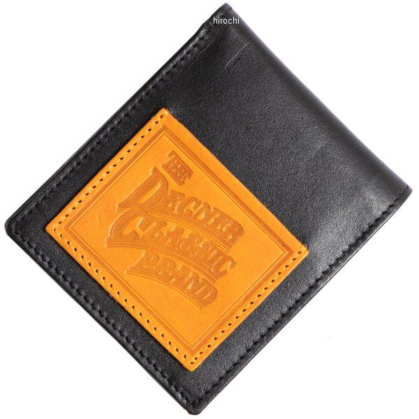 【メーカー在庫あり】 W-119 デグナー DEGNER 2つ折り レザー ウォレット 黒/イエロー...