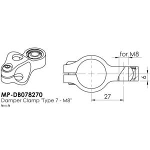 22160227B ハイパープロ HYPERPRO フレームクランプ 22.7mm TYPE-11 黒