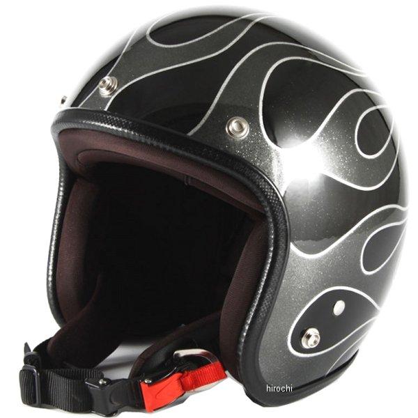 JCP-42 ナナニージャム 72JAM ジェットヘルメット FLAMES 黒 フリーサイズ(57-...