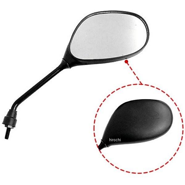 MIRAX19 ミラックス MIRAX 楕円ミラー 逆ネジ10mm 右側 黒 JP店