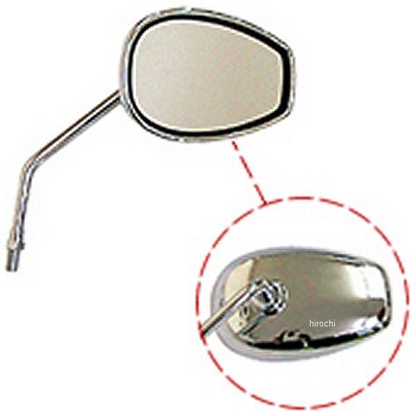 MIRAX09 ミラックス MIRAX ヤマハ用楕円ミラー 逆ネジ10mm 右側 メッキ JP店