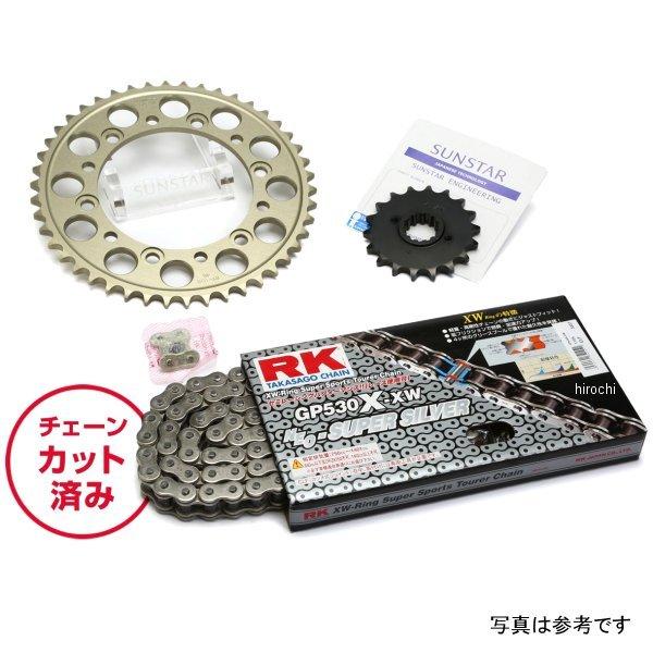 KR58012 サンスター スプロケット＆チェーンキット 530 88年 GSX-R750 シルバー...