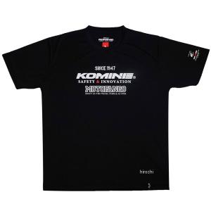 【メーカー在庫あり】 07-400 JK-400 コミネ KOMINE コミネTシャツ 黒コミネ Mサイズ JP店｜hirochi